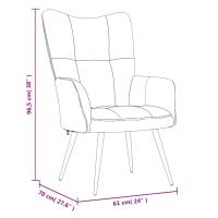 vidaXL Sillón de relax de terciopelo verde claro - details 7