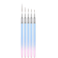 Juego De Pinceles Para Uñas Con Liner Rosa Para Arte De Uñas Gel Y Pintura De Uñas Set De Dibujo De Pincel Para Uñas Gel - details 0