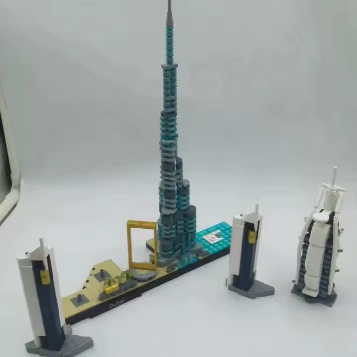 Kit De Bloques De Construcción De Estilo Urbano Dubai Para Niños Modelo Clásico De Arquitectura Juguetes Educativos Para Adolescentes Y Adultos - 1