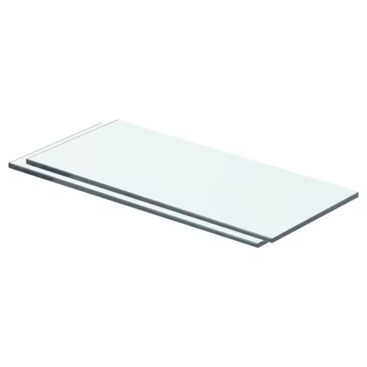 Estantes 2 unidades panel de vidrio transparente 40x12 cm - 1
