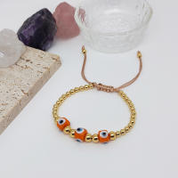 Pulseras De Ojos Turcos Múltiples Colores Para Mujer Con Cuentas Plateadas Doradas Accesorios De Moda Bohemia Geométricas - details 4