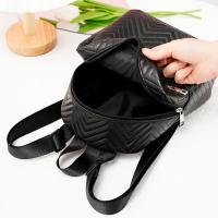 Mochila De Moda Para Mujer Mini Chevron Cuadrada Con Cierre De Cremallera Material PU Con Lining De Poliéster Estilo Exterior - details 1