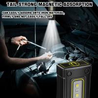 Lámpara de taller LED recargable: 7 Modos de linterna, Batería externa IP54, resistant to Agua, Luz DE TRABAJO LED magnética para reparación de coche, camping, Emergency - details 3