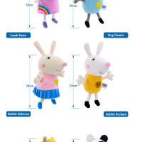 Muñeco De Peluche Peppa Pig 28CM Juguete Anime Figuras De Personajes Para Niños Regalos De Cumpleaños Emily Candy Suy Richard Pedro Dennie - details 13