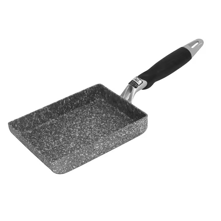 Sartén De Huevo Negro Antideslizante Japonesa De Piedra Médica Para Tamagoyaki Omelette Sartén Para Pescado Y Pan Apta Para Fogón - 1