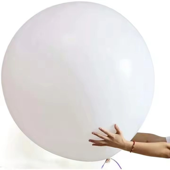 Globo inflable gigante 6 piezas de globo multicolor grande de 90cm, globo de látex de 36 pulgadas, globo súper grande para cumpleaños, bautismo, baby shower, Festival de fiesta para niños (blanco) - 1