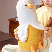 Peluche de pato banana, peluches, accesorios kawaii, lindo pato banana (50 cm/19,69", blanco) - details 3