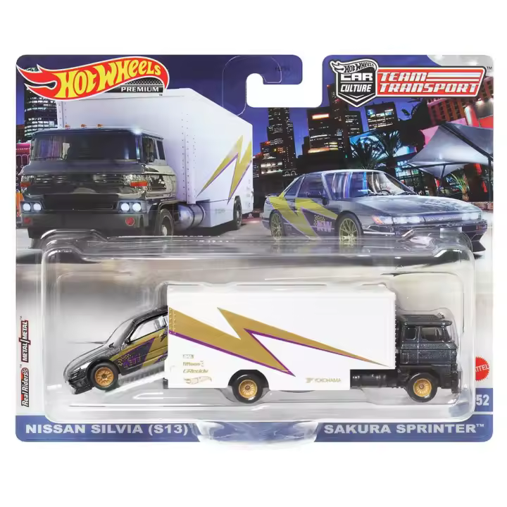 Hot Wheels Team Transport Nissan Silvia S13 + SAKURA SPRINTER - 1