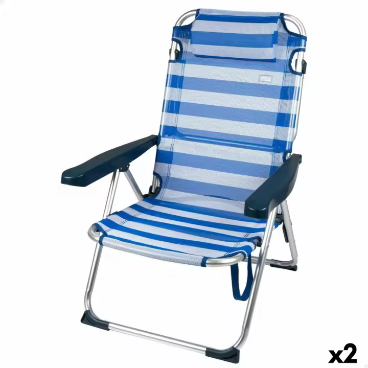 Silla Plegable Aktive A rayas 48 x 90 x 60 cm (2 Unidades) - 1