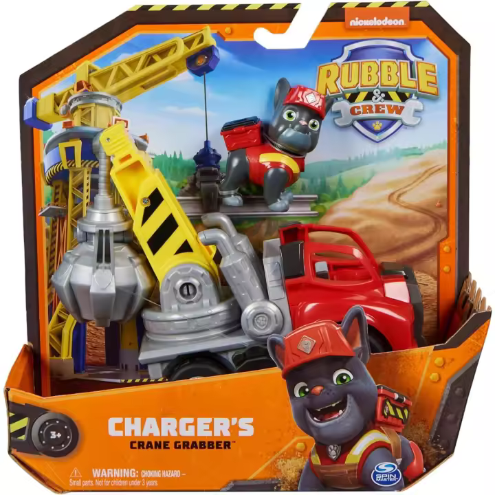 Rubble & Crew, Juguete Charger’s Crane Grabber con Piezas móviles y una Figura de acción Coleccionable, Juguetes para niños a Partir de 3 años (Spin Master 6066539) - 1