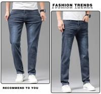 Jeans Elásticos De Verano Para Hombre Gris Comodidad Moda Pantalones Casuales Stretch Algodón Negocios Rectos Mallas Talla Media - details 15
