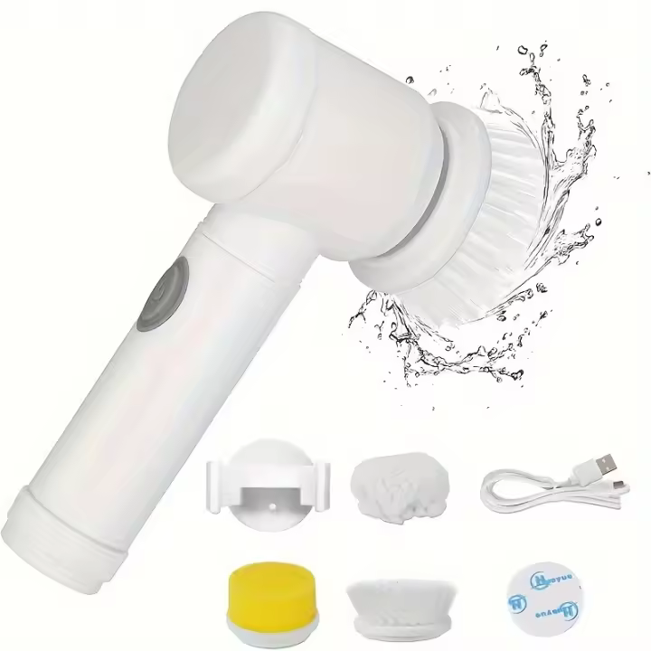 1PC Cabeza de Mano para Cocina Recargable Sin Cable para Baño Rotación Automática para Limpieza - 1