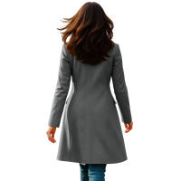Nueva Chaqueta De Mujer De Invierno Con Manga Larga Y Cuello En V A-line Fashion Chaqueta De Trench Para Otoño Y Invierno - details 16