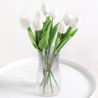10Pcs Flores Artificiales De Alta Calidad Tulipes Toque Real Para Decoración De Hogar Habitación Dormitorio DIY Fiesta Boda Decoración - details 1