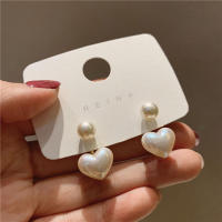 Pendientes De Perla Simulada Para Mujer Estilo Elegante Corazón Redondo Pendiente De Amor Para Fiestas Y Boda Joyería Valentine's Day Regalos - details 6