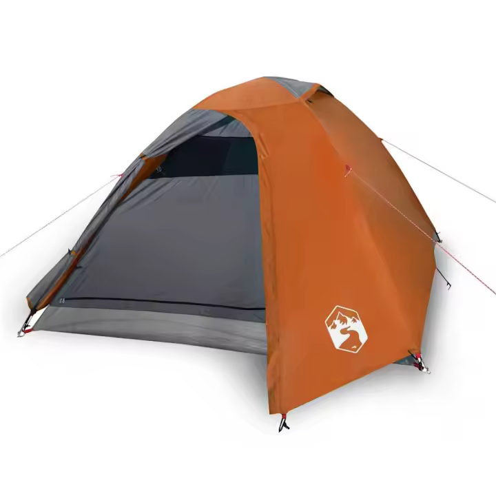 vidaXL Tienda de campaña iglú para 2 personas impermeable gris naranja - 1