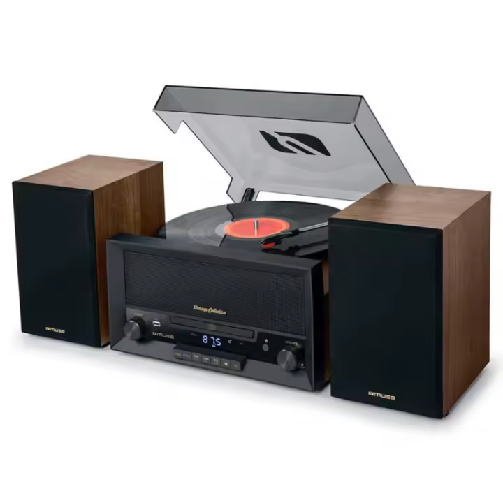Tocadiscos con Altavoces MUSE MT-120 MB Wood - 1