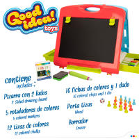 Pizzara doble cara c/tizas, rotuladores y 2 juegos de mesa Good Idea! - details 2