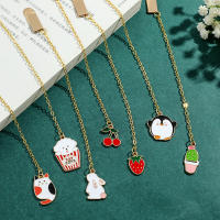 Marcador De Páginas Lindo Y Sencillo En Forma De Fresa Y Cereza Con Clip De Perro Suministros De Papelería Para Lectores Regalos Para Libros - details 5