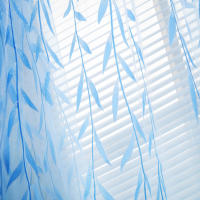 Elegantes Cortinas De Tulle Modernas Para Sala De Estar Dormitorio Cocina Verdes Hoja Cortinas Transparentes Para Ventana Cortinas Colgantes - details 8