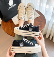 Zapatillas De Lona Multifuncionales Para Deporte Al Aire Libre Para Mujer Negras Con Cordones Plataforma Cómodas Para Adultos - details 2