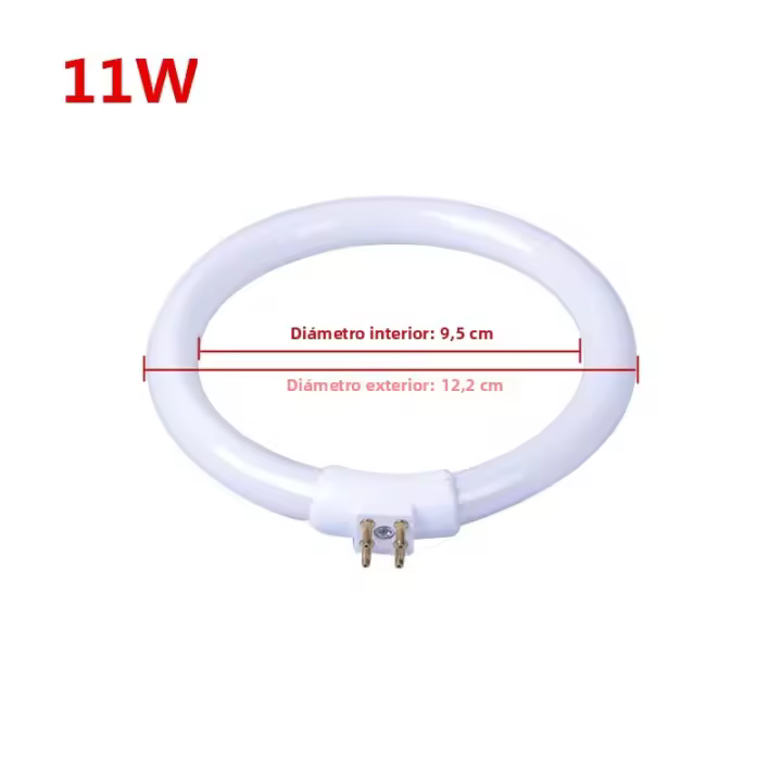 Lámpara Fluorescente Pequeña Blanca Con Tubo Anular 11W 12W 110V 220V Luz Magnifica Anti-Cuatro-Pines Para Escritorio - 1