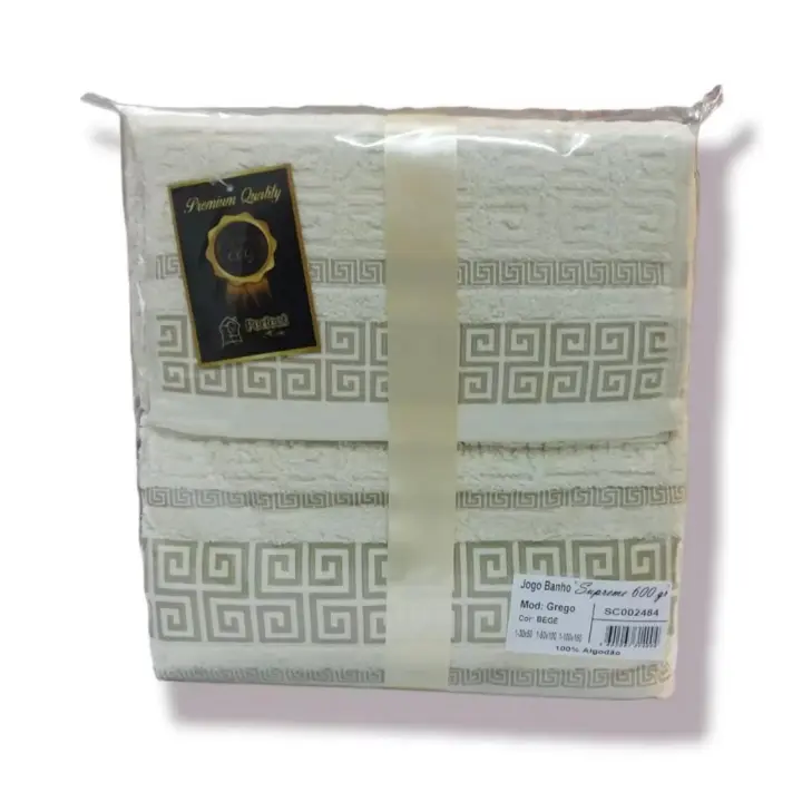Set toallas de baño Versac 3 piezas 1 Toalla de Baño de 100 x 150 cm 1 Toalla de Lavabo de 50 x 100 cm 1 Toalla de Bidé de 30 x 50 cm. - 1