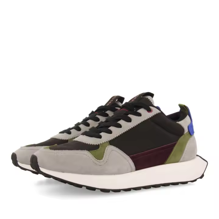 Gioseppo Zapatilla Retro Negras Hombre | Estilo Retro y Comodidad Duradera - 1