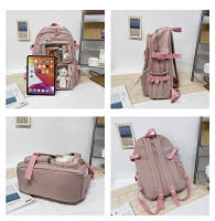 Mochila Para Mujer Impermeable De Nylon Con Múltiples Bolsillos Estilo Kawaii Para Estudiantes Con Capacidad Para Portátil Y Libros - details 19