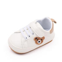 Zapatos Blancos Para Bebé Con Diseño De Oso Casual Antideslizantes Primera Caminata Para Niño Y Niña Toddler Non-slip Newborn - details 14