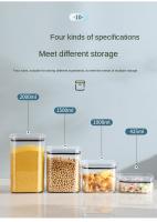 Juego De 4 Botellas Selladas De Gran Capacidad Para Almacenamiento De Cereales Transparente Plástico Resistente Al Humo En La Cocina - details 15