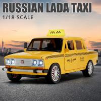 Modelo De Coche De Aleación De Simulación Alta LADA TAXI Rusa 1:18 Con Sonido Y Luz Juguete Metálico Para Niños Regalo - details 0