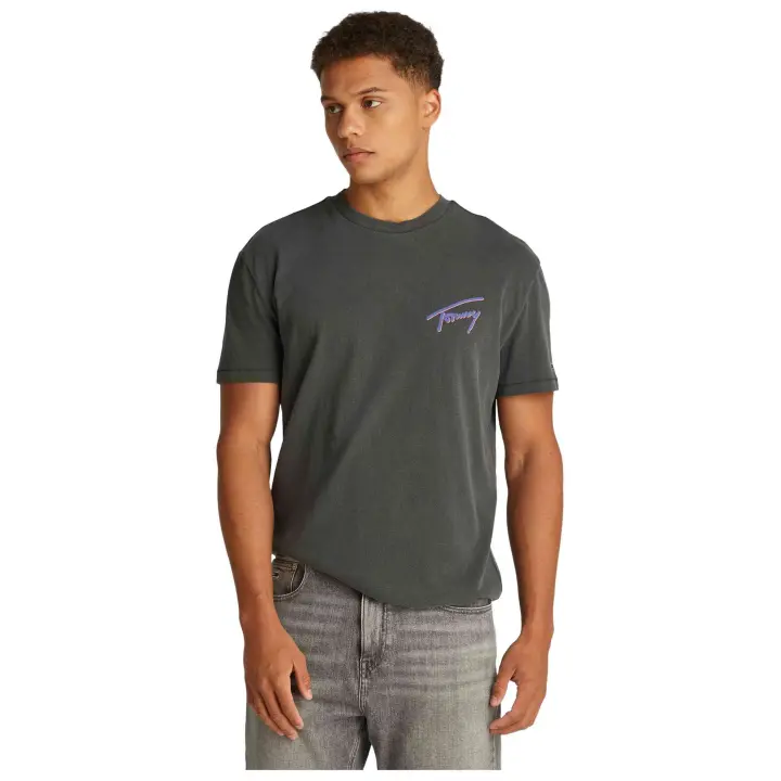 Camiseta de Manga Corta Tommy Hilfiger Faded Graphic para hombre en color negro - 1