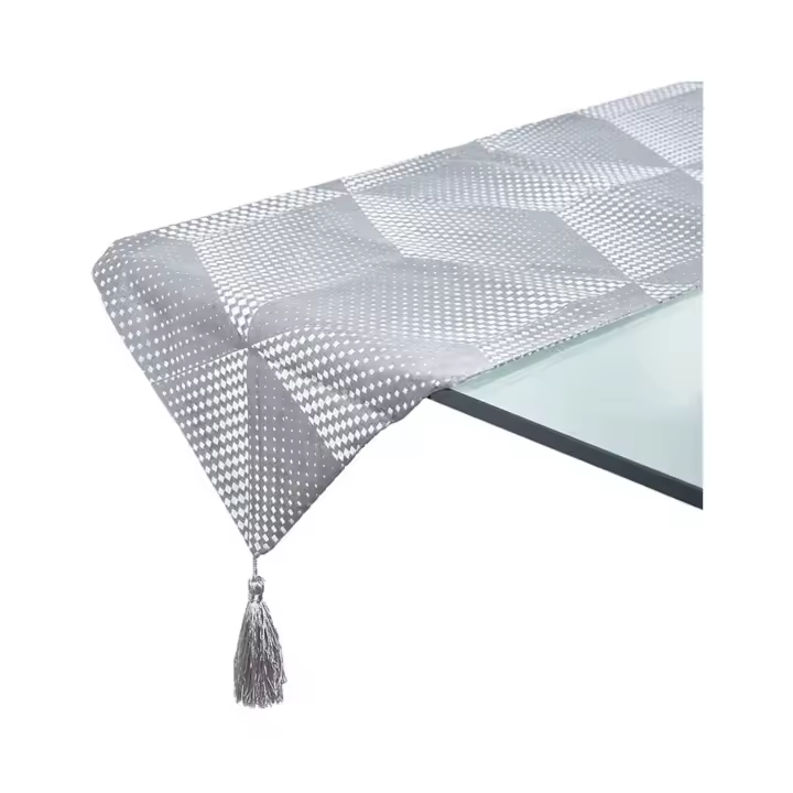 Camino 33*180 gris print geometrico plateado bijou  Material: Poliester Medidas (Ancho*Alto*Fondo): 33*180*0.4Presume de casa - 1