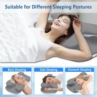 Almohada De Memoria Con Funda De Seda Hielo Para Cervical Ergonómica Suave Y De Baja Reacción Con Dos Alturas Regalo Familiar Para Dormitorio - details 2