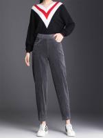 Pantalones Casuales De Cordón Para Mujer Gruesos Y Cálidos Leggings De Otoño E Invierno De Alta Cintura Estilo Harem Talla Alta Elasticidad Ajuste Regular Largo Hasta La Rodilla - details 11