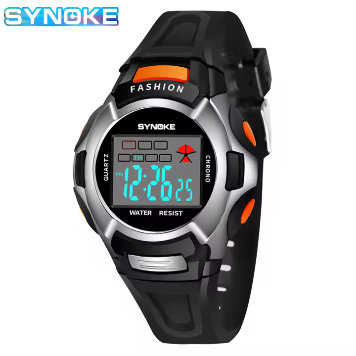 Reloj Electrónico Para Estudiantes Resistente Al Agua Deportivo Para Niños Con Luz Multi Función Digital Siete Colores Regalo Para Niños - 1