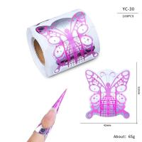 100pcs Formas De Uñas Artísticas Para Gel UV Extensión De Acrílico Estampado Francés Herramienta De Manicura Stencil Adhesivo Creativo Y Conveniente Para Uso Profesional O Doméstico - details 33