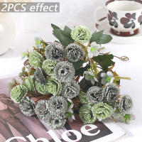 2PCS Decoración De Hogar Con Flores Artificiales Bouquet De Flores Falsas Para Boda Flores Para Novia Decoración De Habitación Plantas De Interior - details 10