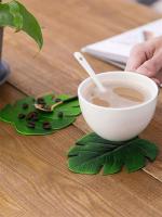 Tazas De Tapete Protector De Mesa Monstera Hoja Tropica Verde Ecológico Anti-Derrame Lavable Para Fiesta De Navidad Y Boda Decoración De Hogar - details 12