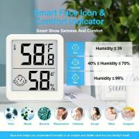 1 termómetro e higrómetro digital: monitor preciso de temperatura y humedad para interiores con pantalla LCD de fácil lectura, íconos de comodidad, múltiples opciones de montaje, funciona con batería, para el hogar, la oficina, la jardinería, higrómetro - details 9