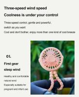 Mini ventilador portátil plegable de pulpo, multifuncional, Cinco en uno, Silencioso, para el hogar, dormitorio, cochecito de Bebe, múltiples Escenas - details 5