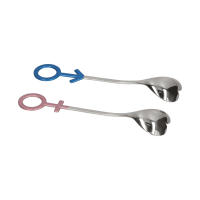 Cuchara de pareja innovadora en forma de corazón Cuchara de acero inoxidable 304 para cocina Hogar Restaurante Azul Rosa Plata - details 1