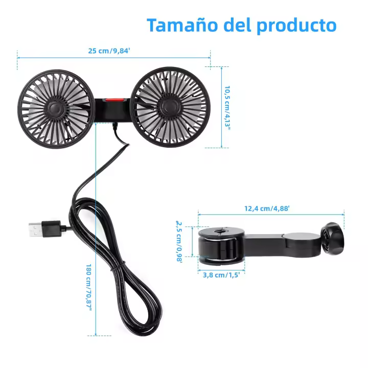 Ventilador De Calor Portátil Para Coche 120W 200W Desescarchazador Automóvil Para Parabrisas Antiniebla Mano Para Invierno - 1