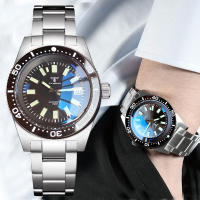 Reloj De Pulsera Automático Tandorio 41mm 62MAS Con Dial Negro Y Gris Banda De Goma Acero Inoxidable 300M Resistente Al Agua Bisagra De Cristal De Zafiro Bisagra De Zafiro Verde Lume - details 0