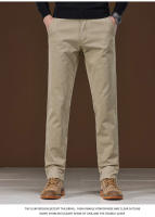 Pantalones Casuales Para Hombre 97% Algodón Negro Caqui Gris Azul Estilo Slim Recto Cierre De Cremallera Moda Pantalones Largos - details 12