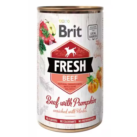 Brit Fresh Ternera y Calabaza Adult Latas para Perros 6 x 400 gr - 1