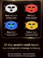 Máscara De Terapia LED Roja Nueva Llegada Con Luz Infrarroja Flexible Y Suave De Silicona 4 Colores Anti-Edad Photon Avanzado Para Rejuvenecimiento Y Blanqueamiento De Piel - details 4