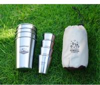 Juego De Copas De Acero Inoxidable 304 Para Camping Y Viajes 4/6/8PCS Copas Portátiles Para Agua Café Cerveza Picnic Barbecue - details 10