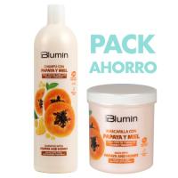 Tahe Pack Blumin Papaya y Miel / Champú 1000  ml + Mascarilla 700 ml / Nutre y repara de raíz a puntas. - details 0